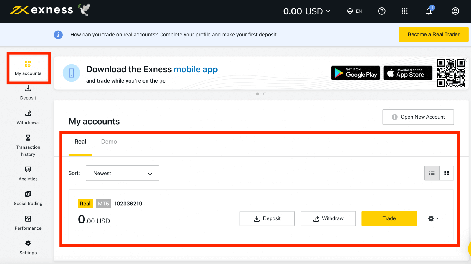 How to Open a Trading Account on Exness