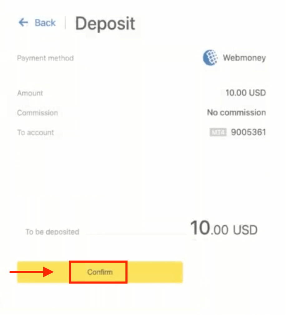 Deposit and Withdrawal on Exness using WebMoney