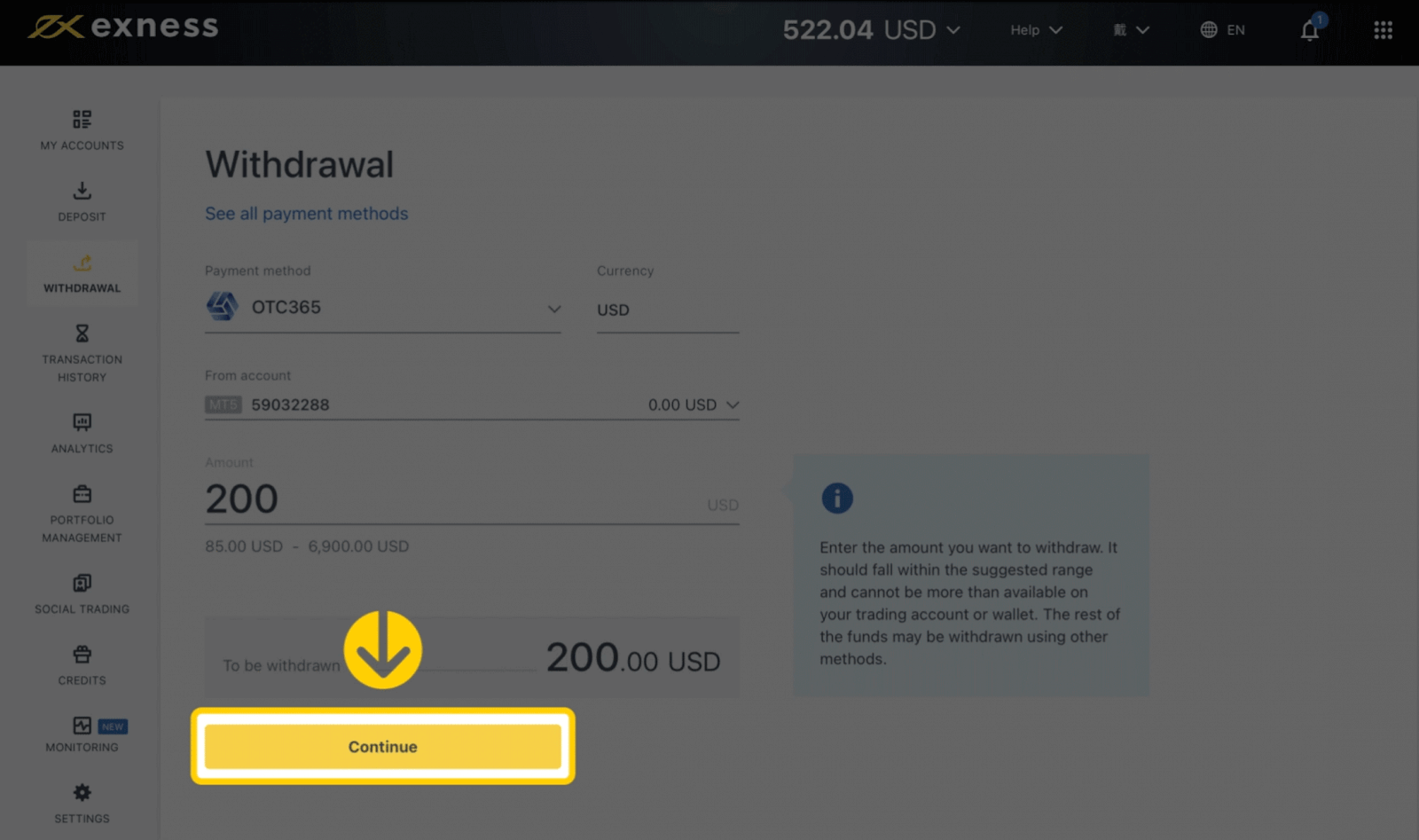 Exness Deposit and Withdraw Money in China