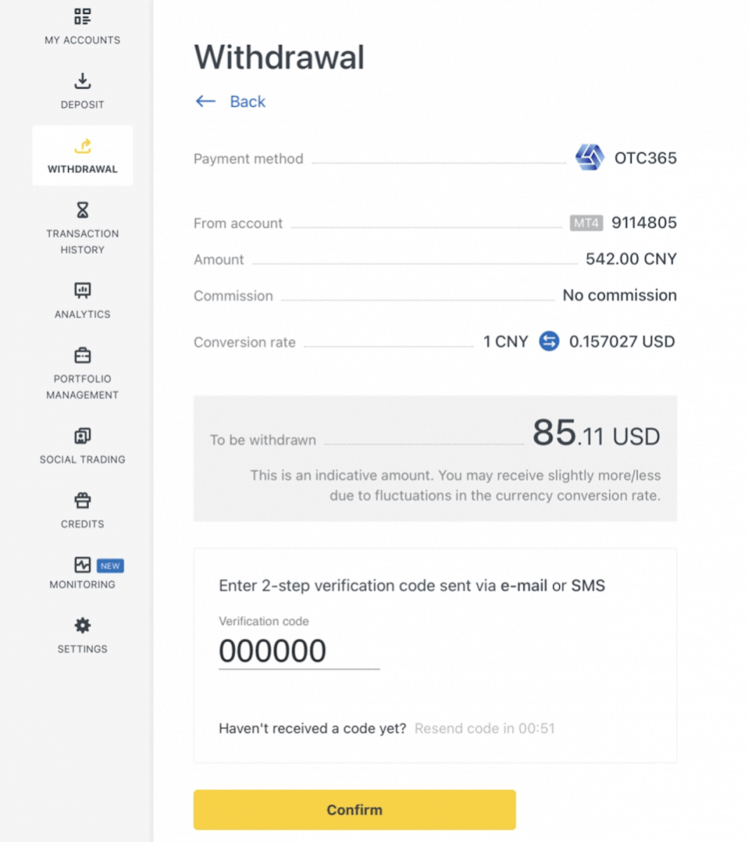 Exness Deposit and Withdraw Money in China