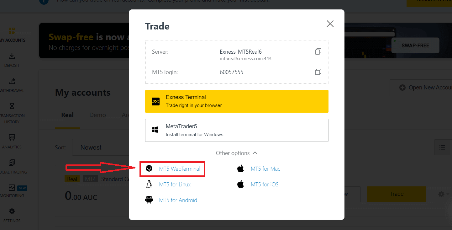How to Login and start trading Forex on Exness