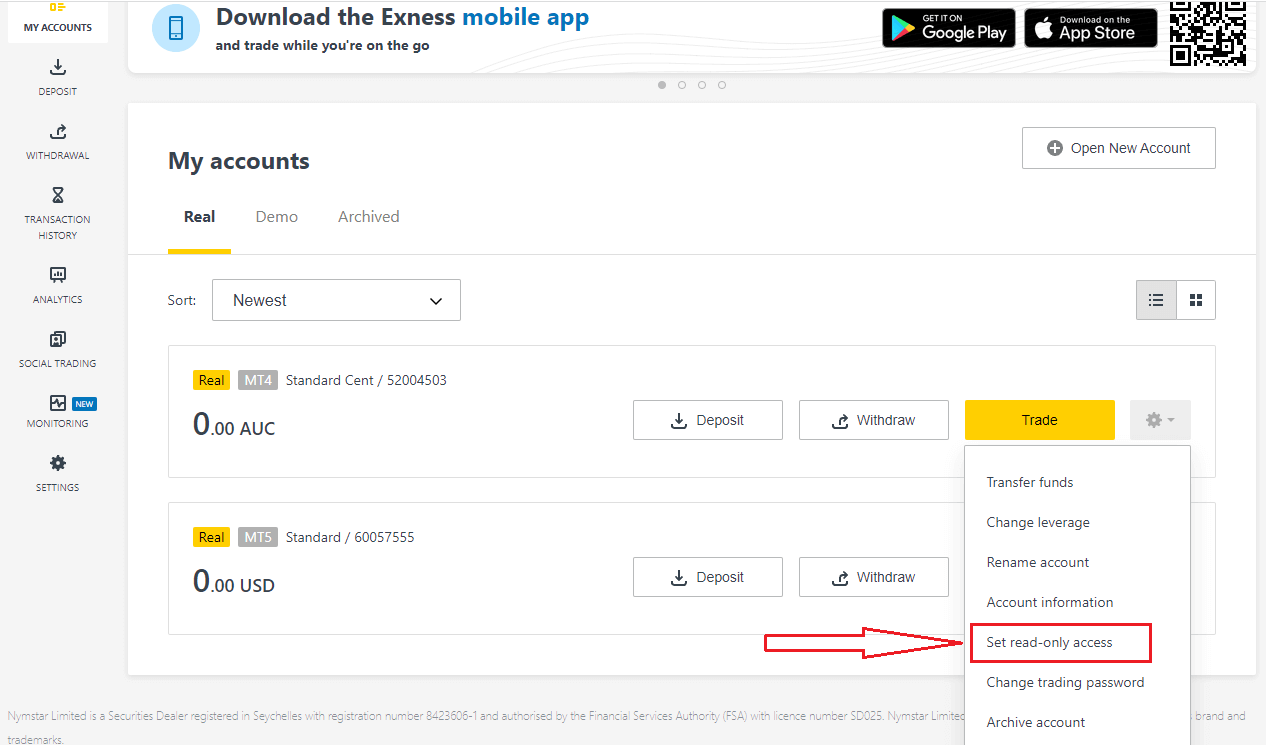 How to Login and start trading Forex on Exness