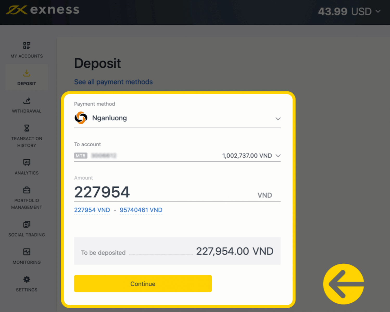 Exness Deposit and Withdraw Money in Vietnam