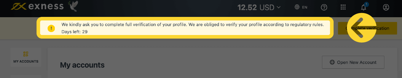 How to Login and Verify Account on Exness