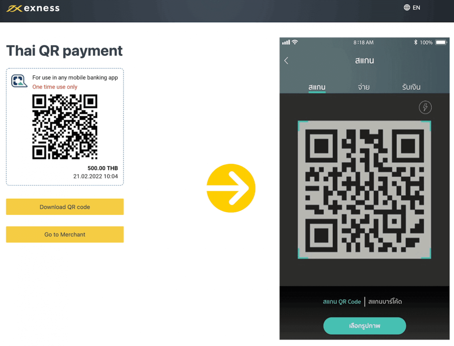 Exness Deposit and Withdraw Money in Thailand