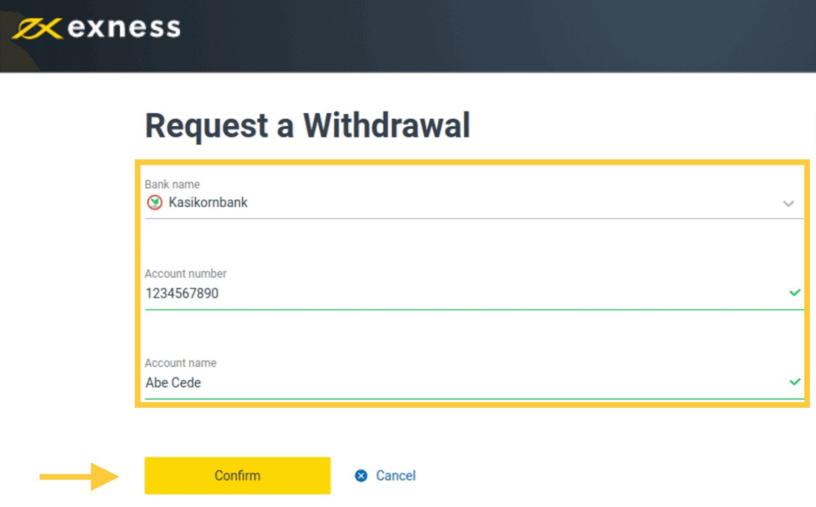 Exness Deposit and Withdraw Money in Thailand