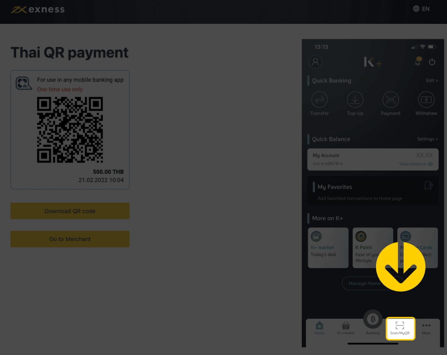Exness Deposit and Withdraw Money in Thailand