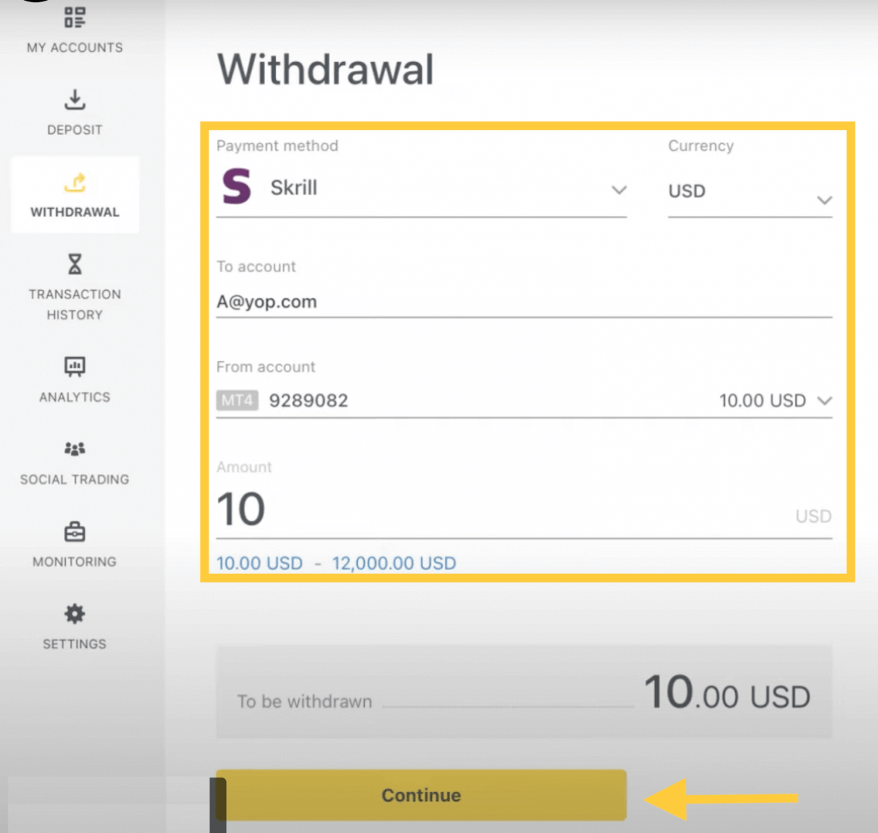 How to Sign in and Withdraw Money from Exness