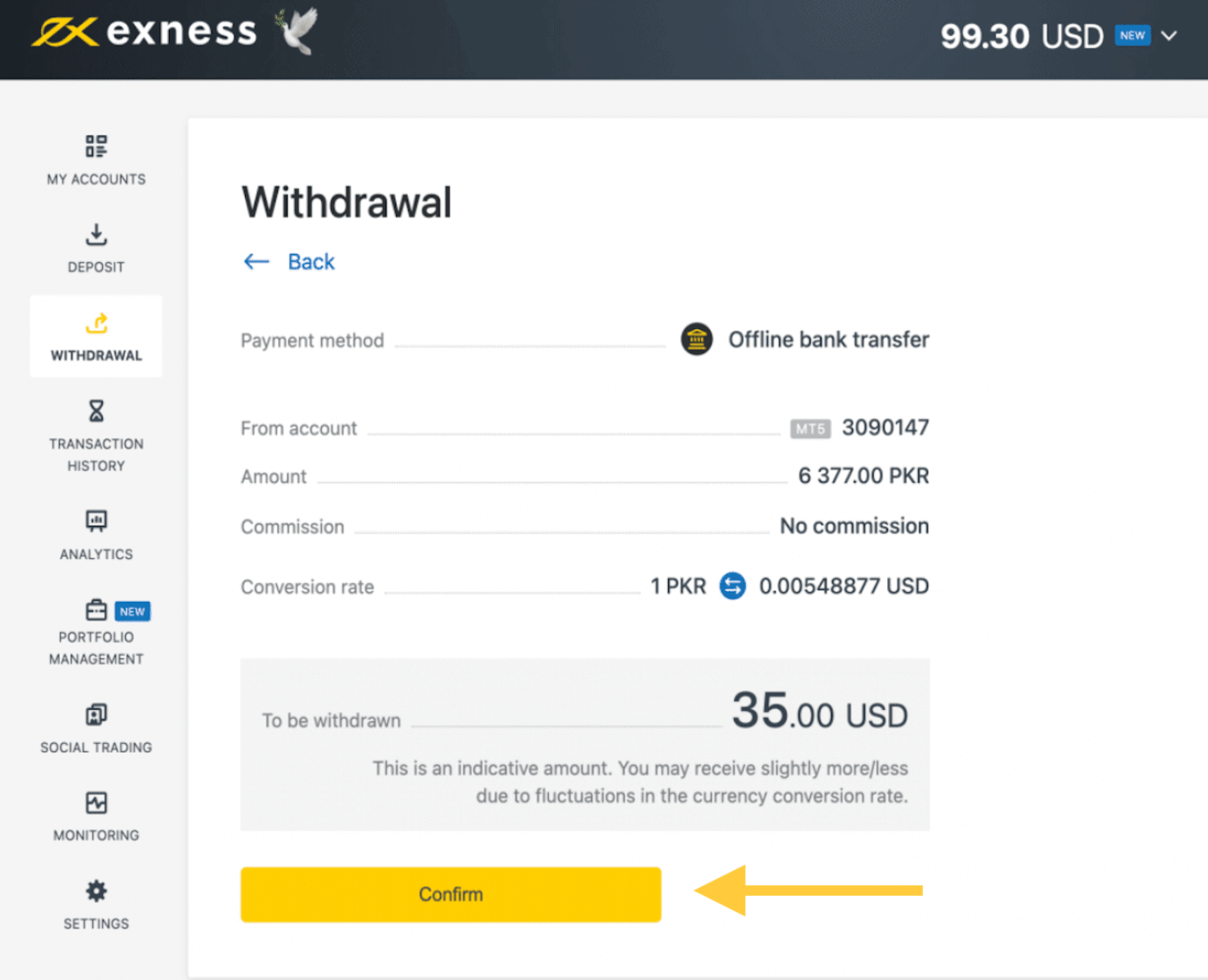 Exness Deposit and Withdraw Money in Pakistan