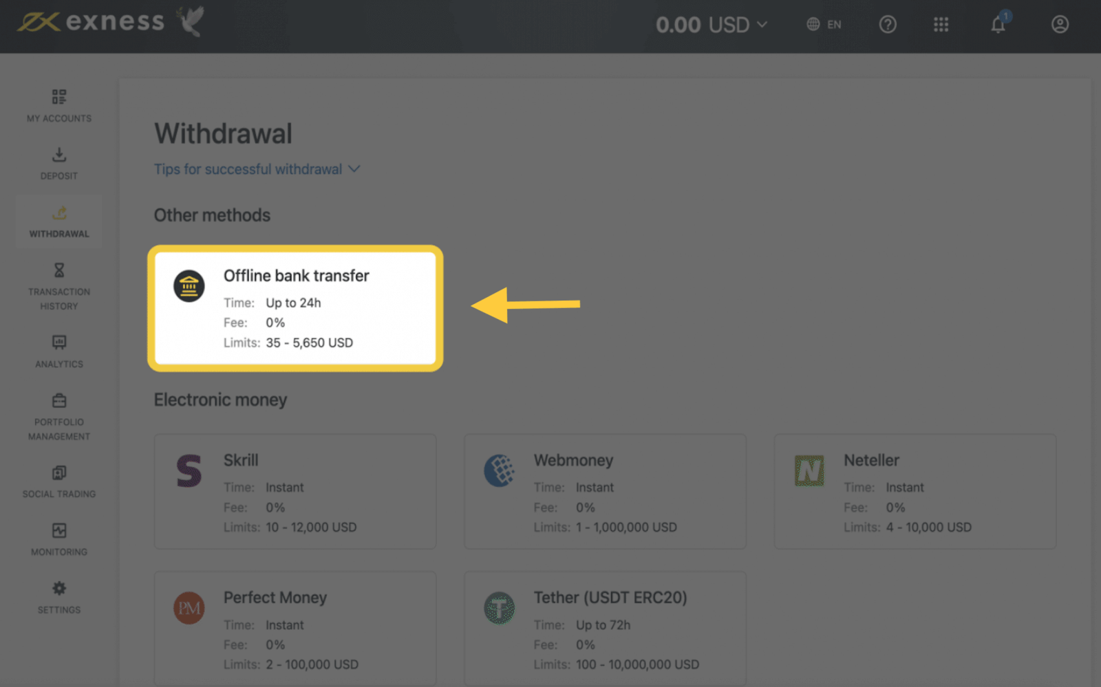 Exness Deposit and Withdraw Money in Pakistan