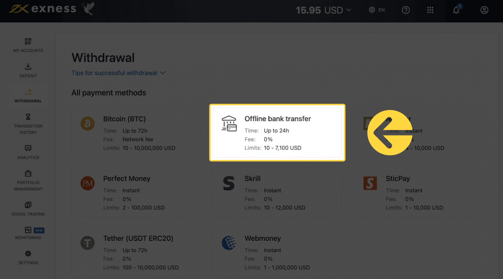 Exness Deposit and Withdraw Money in South Korea