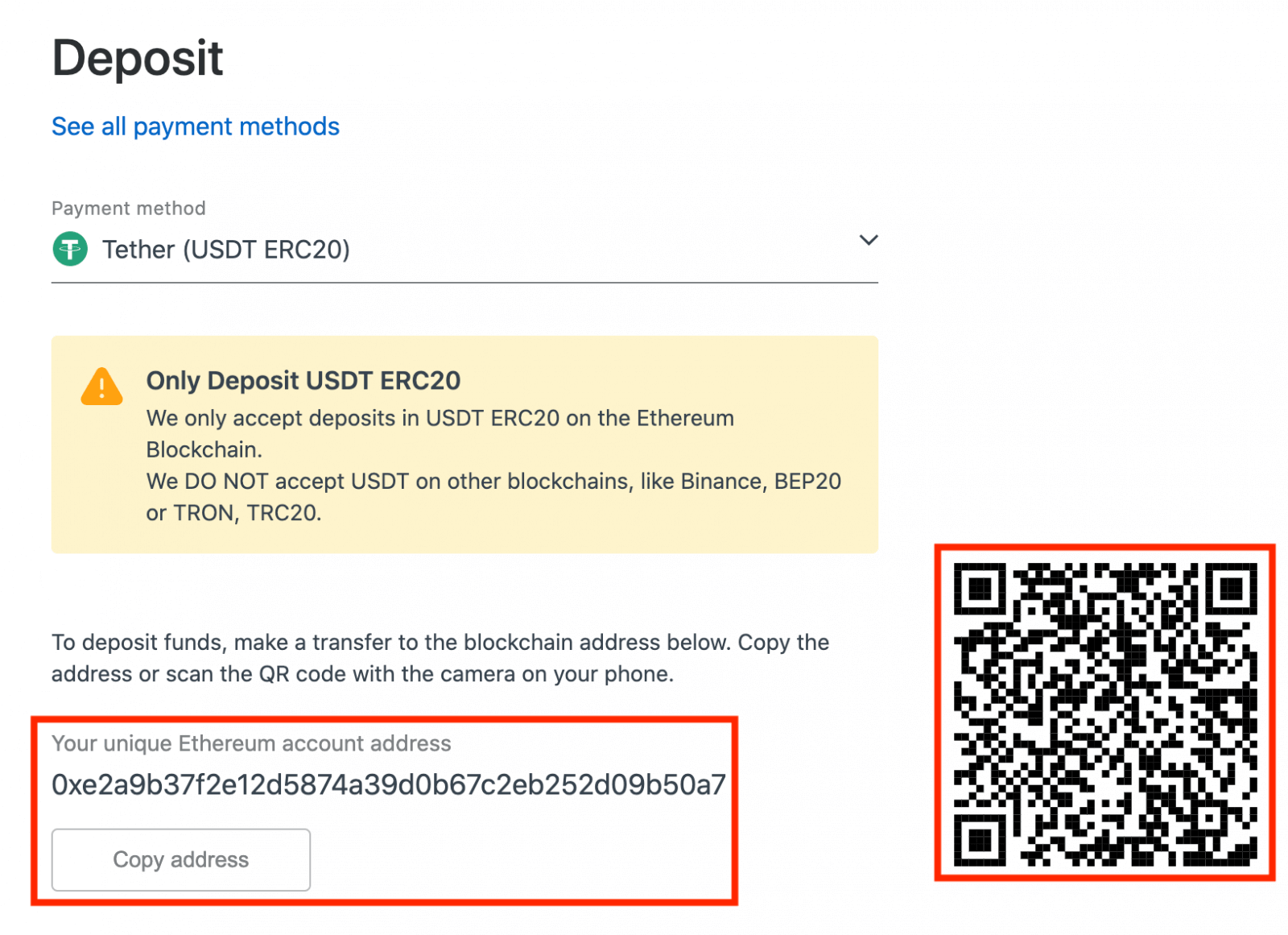 Deposit and Withdrawal using USDT on Exness