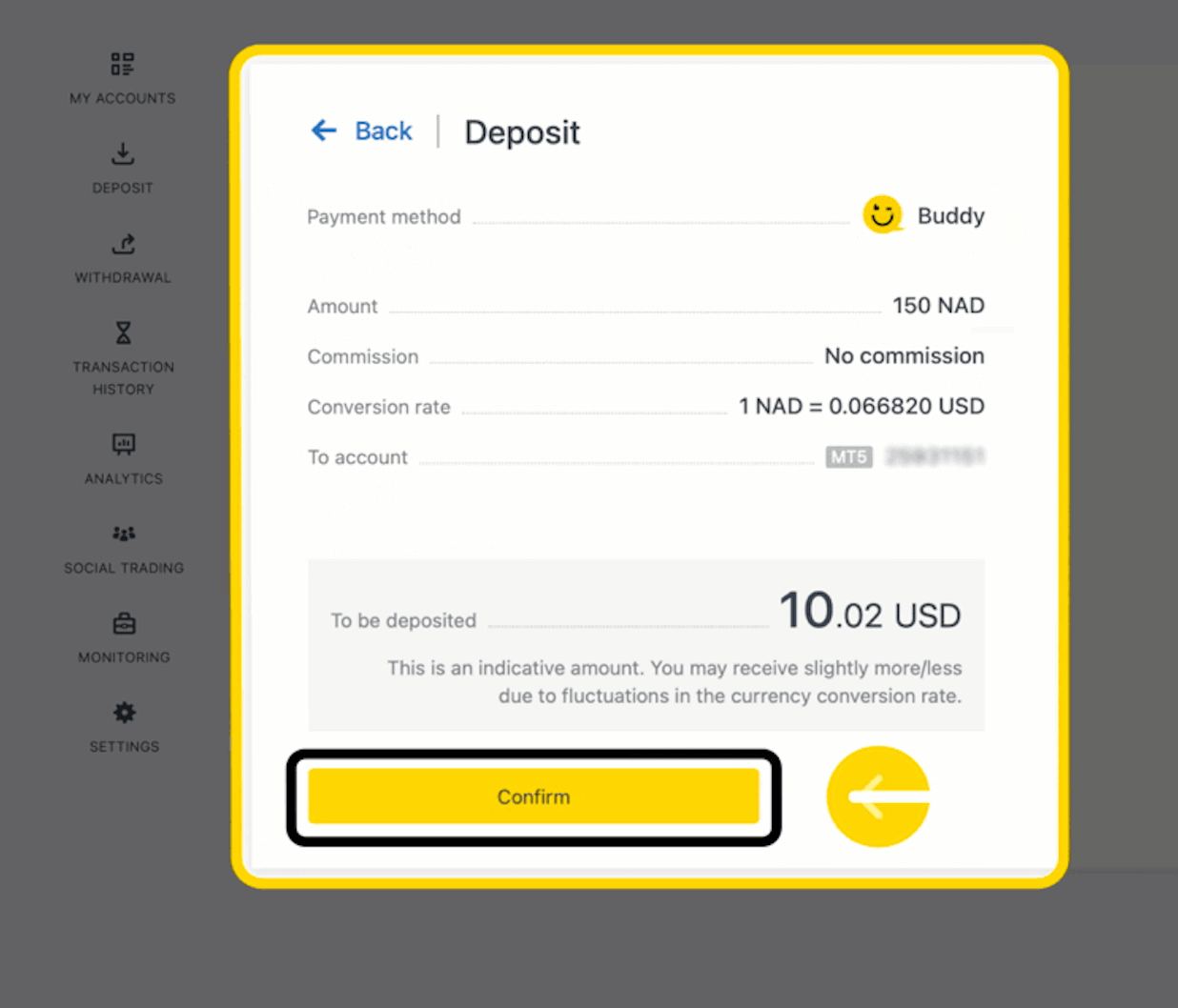 Exness Deposit and Withdraw Money in Namibia