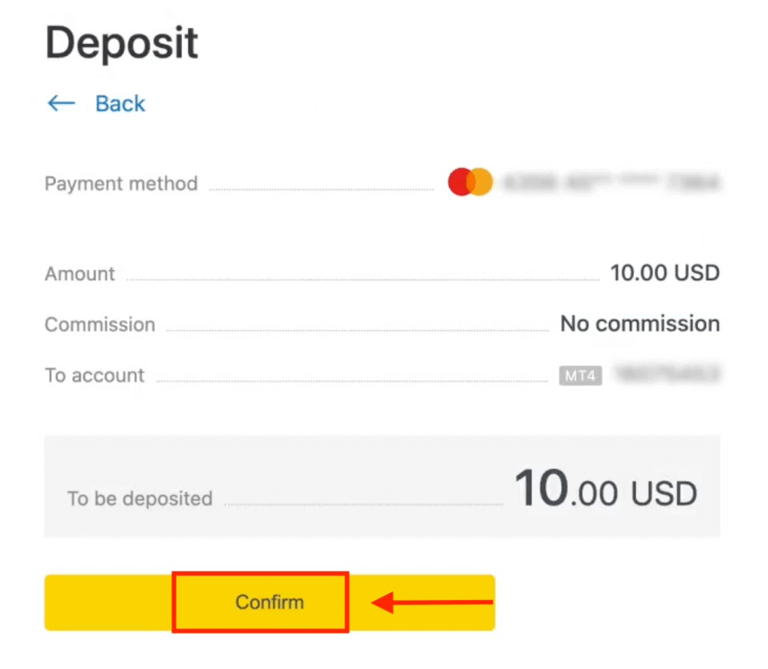 Deposit and Withdrawal on Exness using a Bank Card