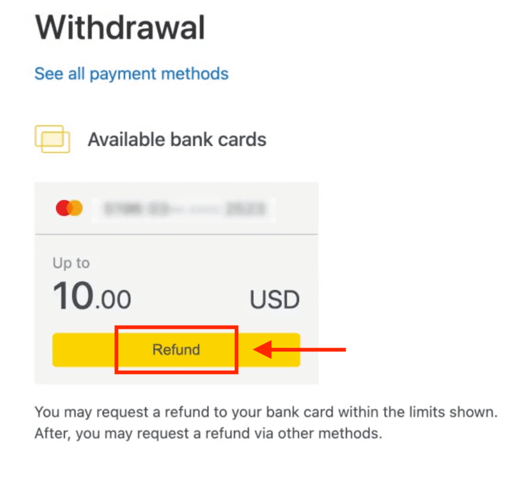 Deposit and Withdrawal on Exness using a Bank Card