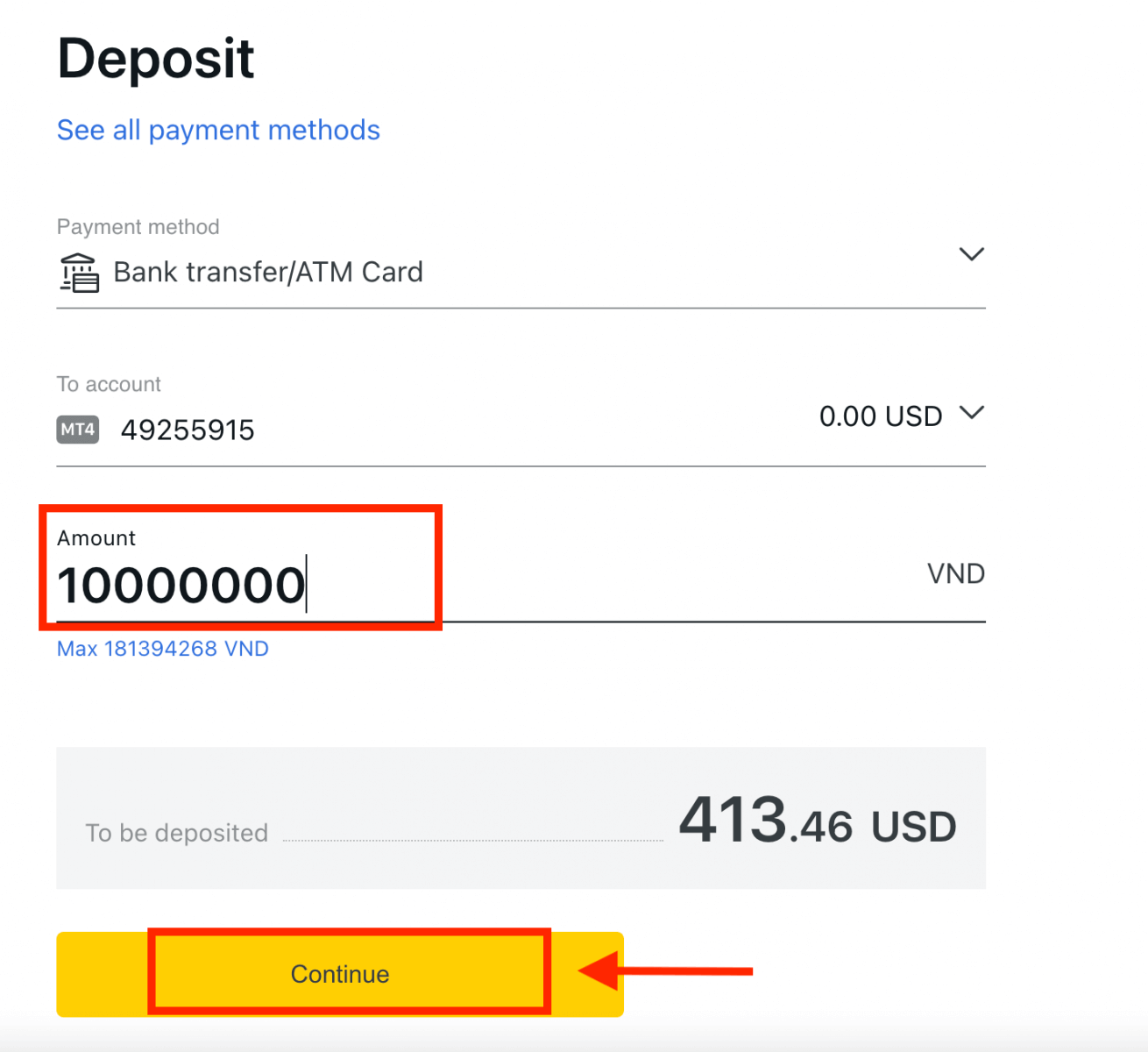 How To Deposit Money on Exness