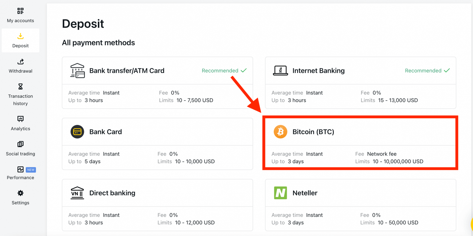 How To Deposit Money on Exness