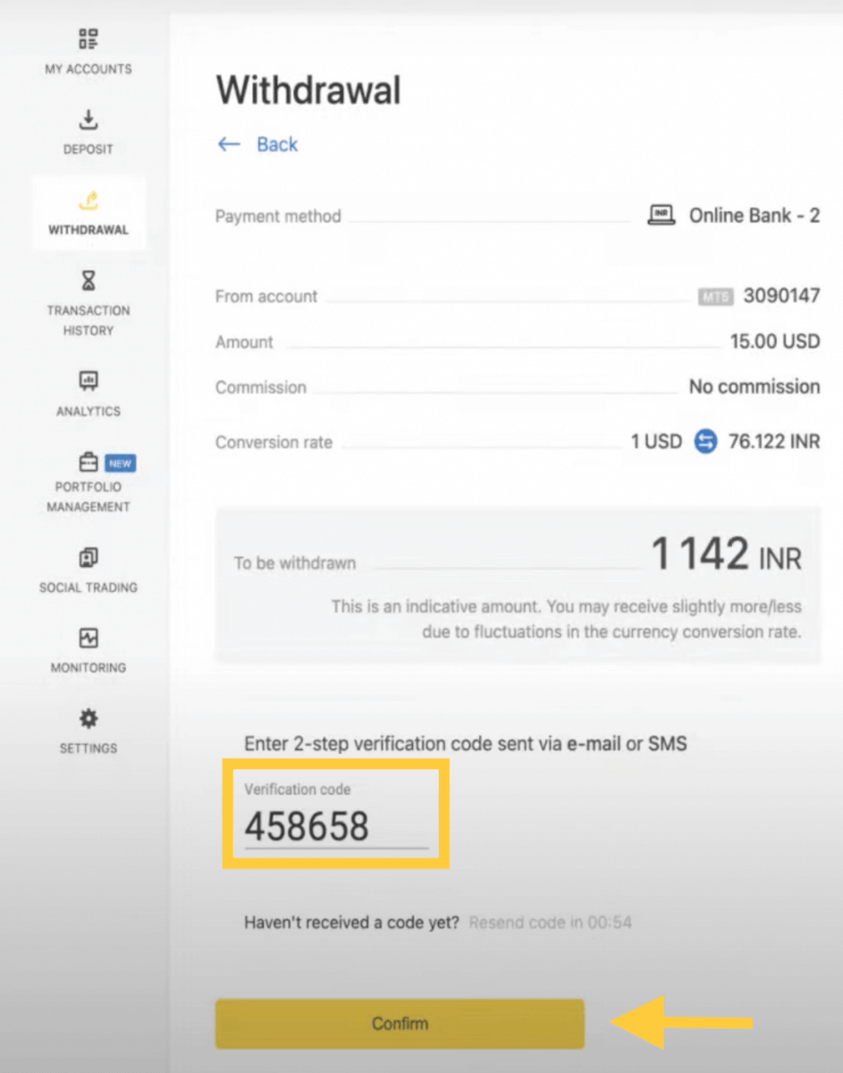 Exness Deposit and Withdraw Money in India