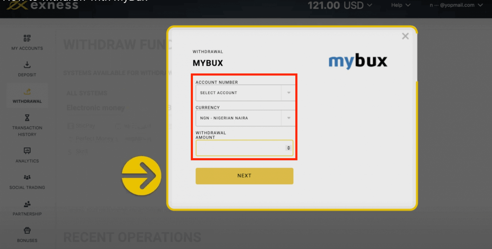 Exness Deposit and Withdraw Money in Africa
