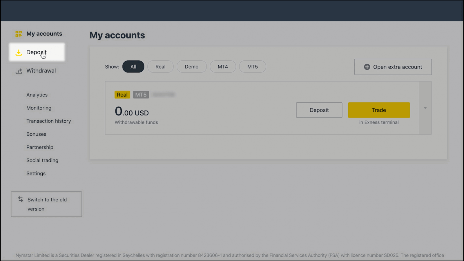 Deposit and Withdrawal using M-Pesa on Exness