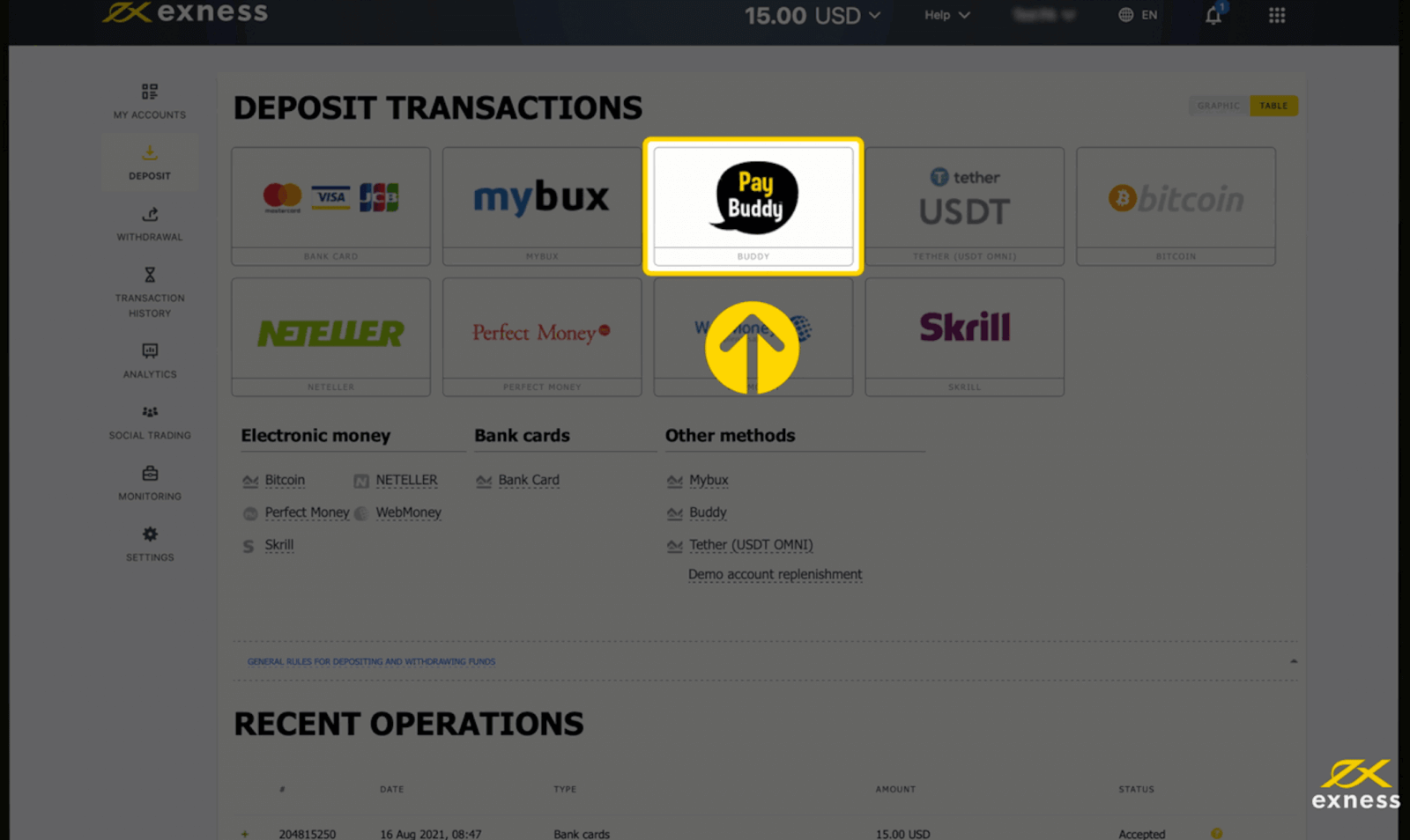 Exness Deposit and Withdraw Money in Namibia