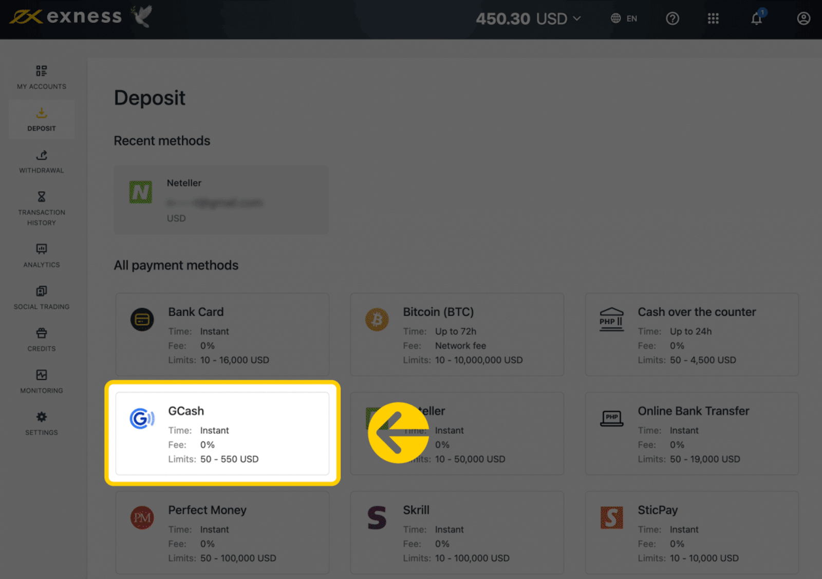 Exness Deposit and Withdraw Money in Philippines