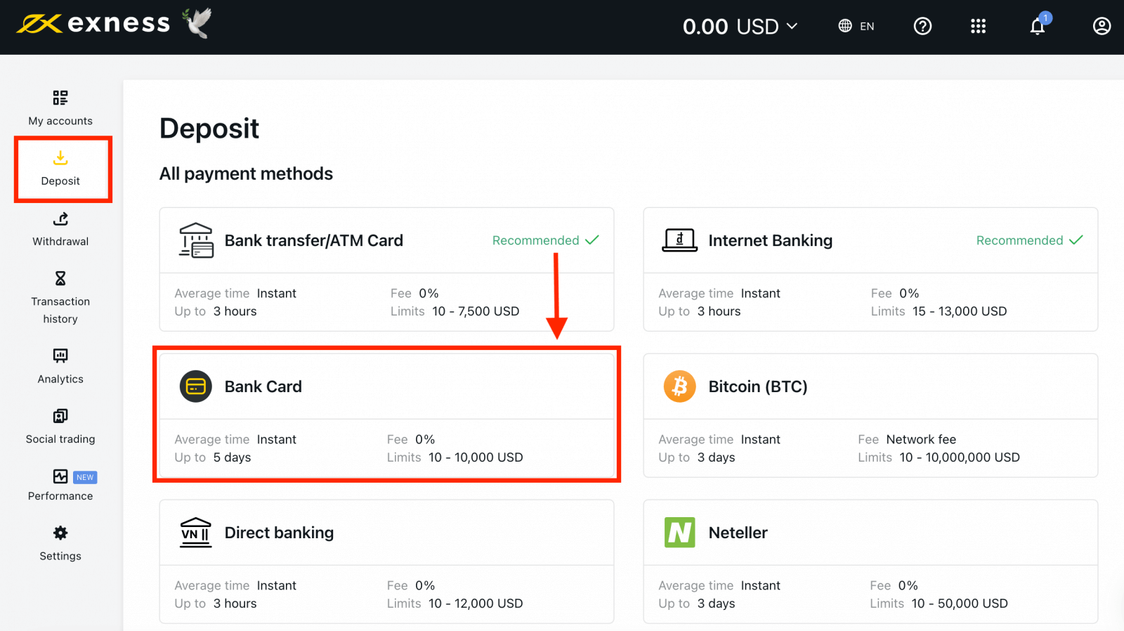 How To Deposit Money on Exness